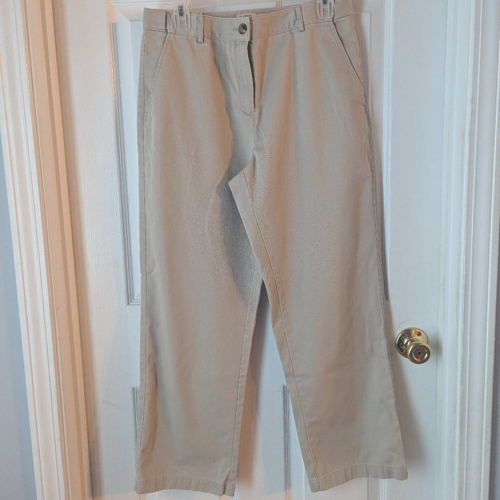L L Bean classic fit khaki slacks - 10P